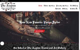 The Asylum Tattoo And Art Gallery website