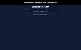 Apex Pools And Spas website