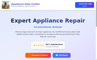 Appliance Help Center website