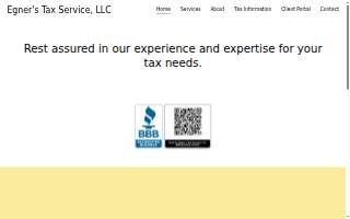 Egners Tax Service website