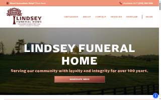 Lindsey Funeral Home website