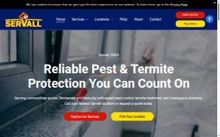 Servall Termite & Pest Control website