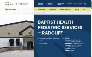 Baptist Health Pediatric Services – Radcliff website