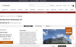 Ashley Store of Richmond website