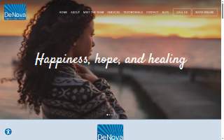 DeNova | Mental Health & Addiction Treatment Center website
