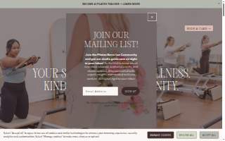 Pilates Barre Lex website