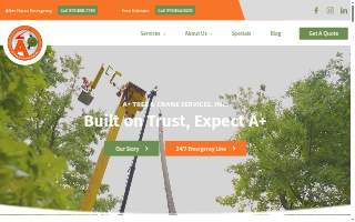 A+ Tree Care website