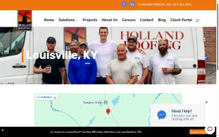 Holland Roofing of Louisville website
