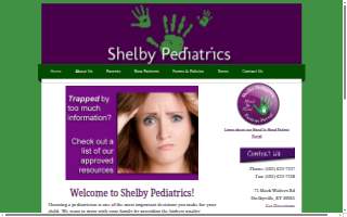 Shelby Pediatrics website