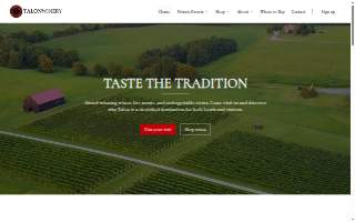 Talon Winery Shelbyville website