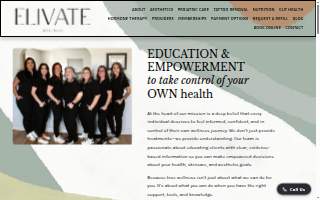 Elivate Wellness website