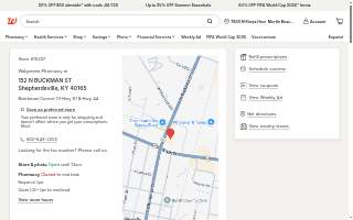 Walgreens Pharmacy of Shepherdsville website