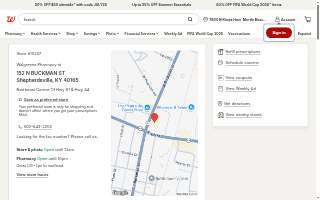 Walgreens of Shepherdsville website