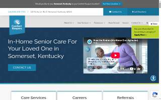 Comfort Keepers of Somerset website