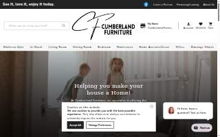 Cumberland Furniture Outlet website