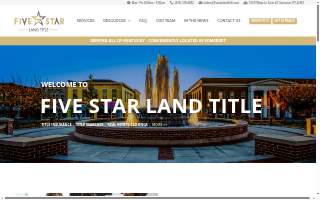 Five Star Land Title, LLC website