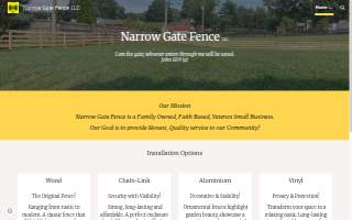 Narrow Gate Fence LLC website