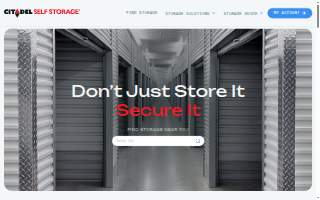 Citadel Self Storage website
