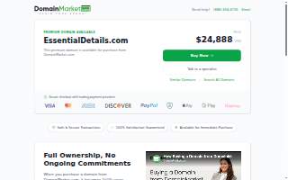 Essential Details website
