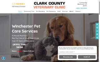 Clark County Veterinary Clinic website