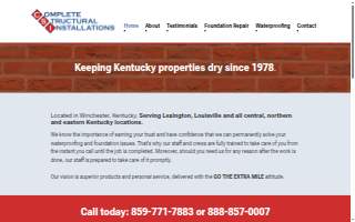Complete Structural Installations website