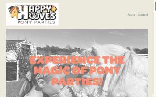 Happy Hooves Pony Parties website