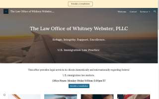 The Law Office of Whitney Webster, PLLC website
