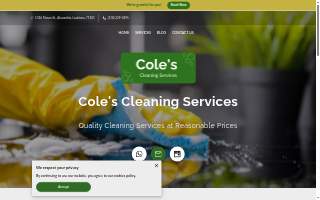 Cole's Cleaning Services website