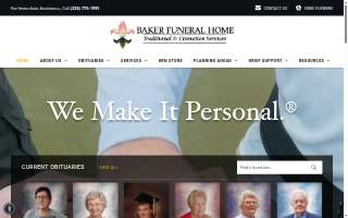 Baker Funeral Home website