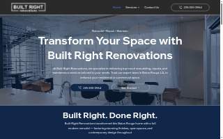 Built Right Renovations website