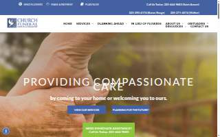 Church Funeral Services & Crematory of Prairieville website