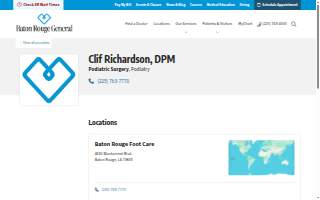 Clif S. Richardson, DPM website