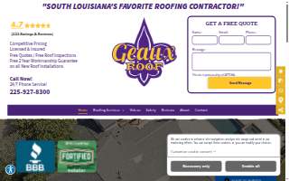 Geaux Roof website