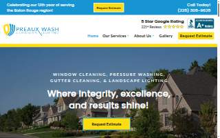 Preaux Wash & Landscape Lighting of Louisiana website