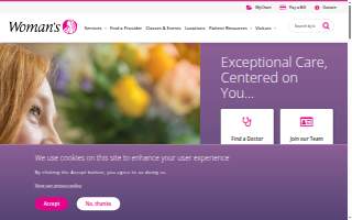Woman's Hospital website