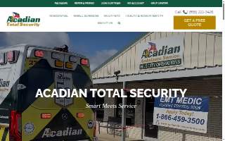 Acadian Total Security of Bayou Cane website