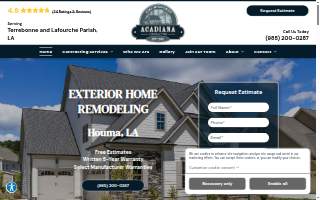 Acadiana Contractors website