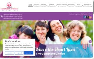 Complete Choice Personal Care, LLC website