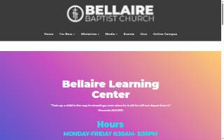 Bellaire Learning Center website