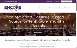 Encore Event Rentals website