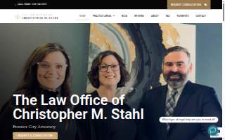 The Law Office of Chris Stahl website
