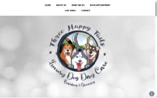 Three Happy Tails - Luxury Dog Day Care Boarding & Grooming of Bossier City website
