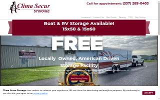 Clima Secur Boat & RV Storage website
