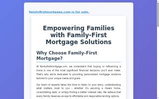 Family First Mortgage website