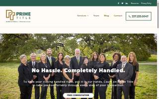 Prime Title of Lafayette website