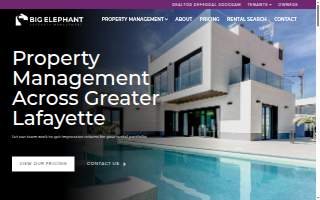 Big Elephant Property Management website