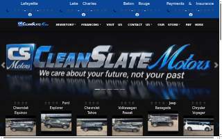 Clean Slate Motors - Lafayette website