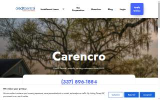 Credit Central of Carencro website