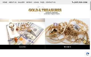 Gold & Treasures Estate Jewelry and Boutique Pawn website
