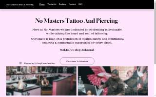 No Masters Tattoo & Piercing of Carencro website
